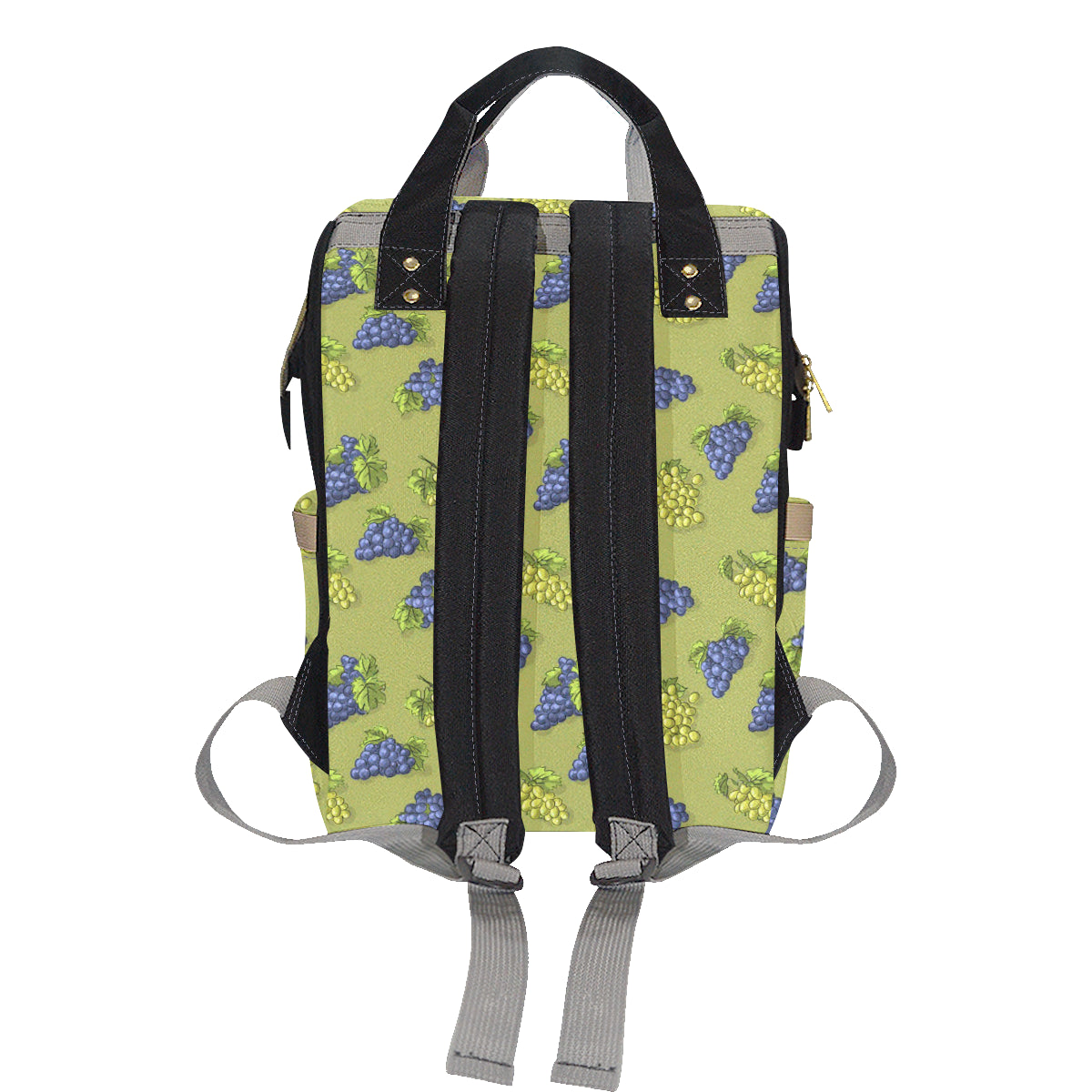 Grape Pattern Print Design GP08 Diaper Bag Backpack