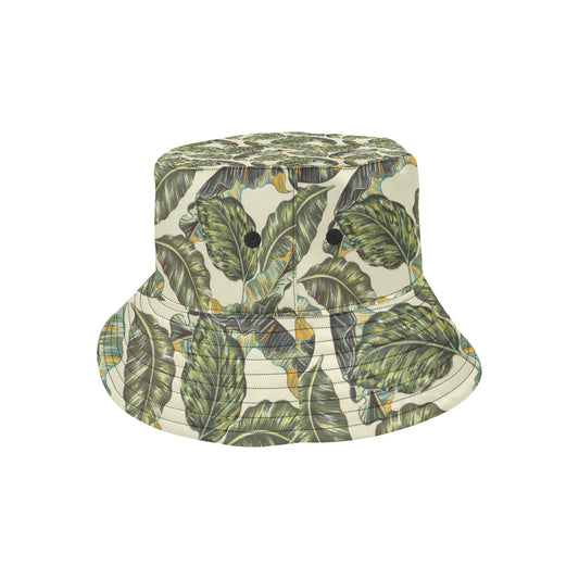 Banana Leaf Pattern Print Design BL08 Unisex Bucket Hat