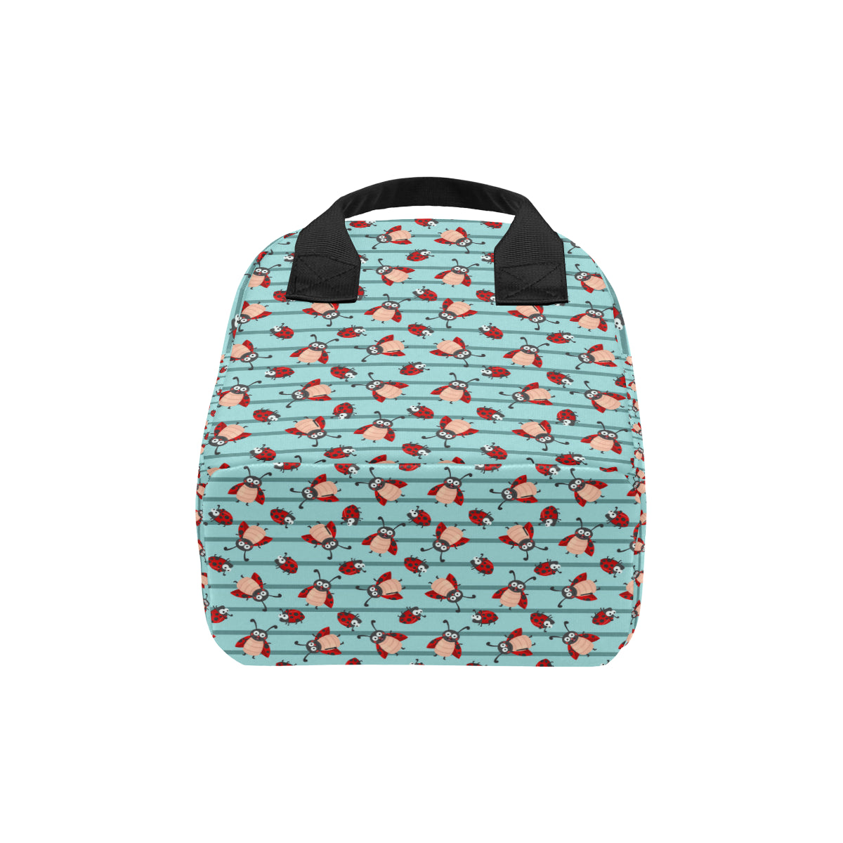 Ladybug Happy Print Pattern Insulated Lunch Bag