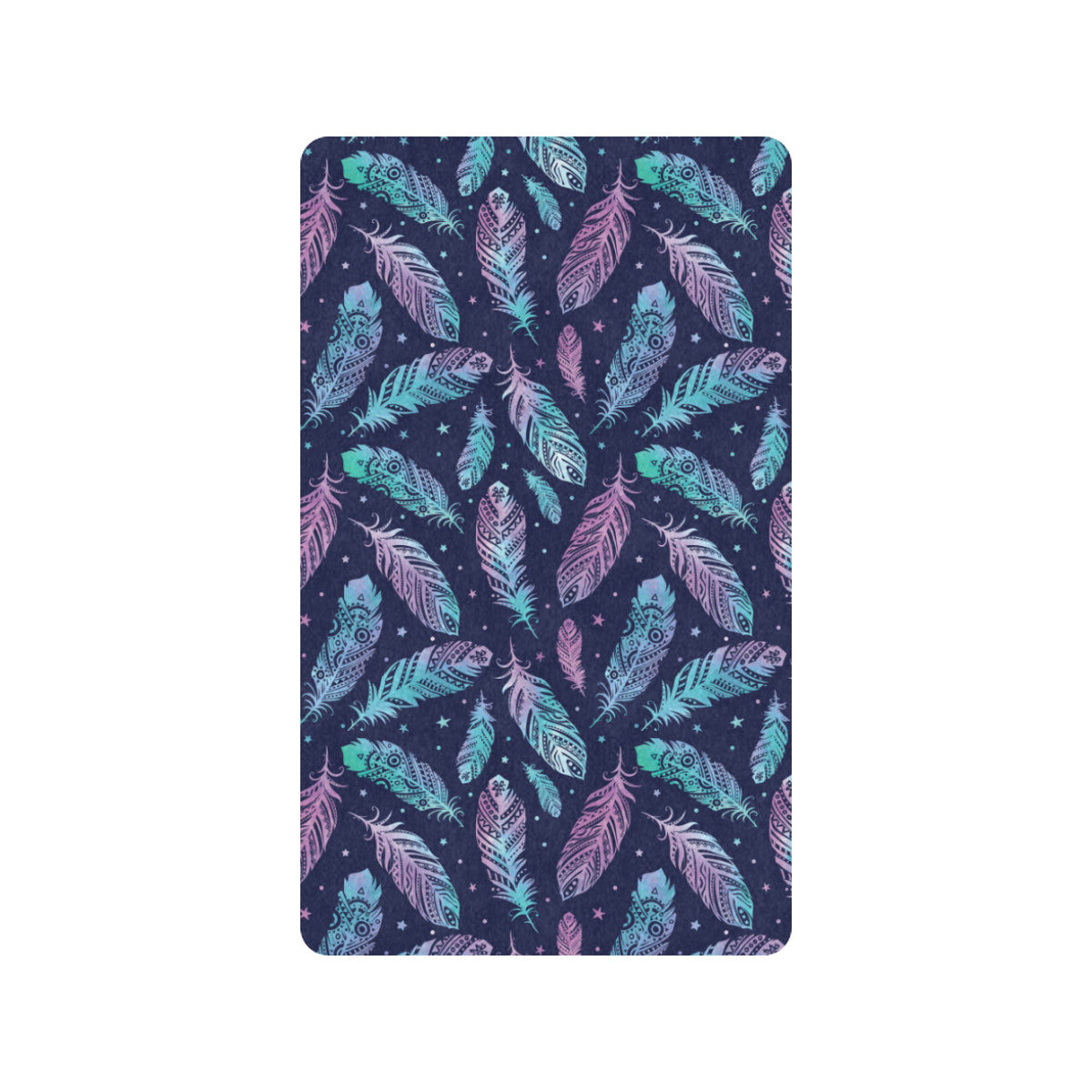 Feather Aztec Design Print Rubber Doormat