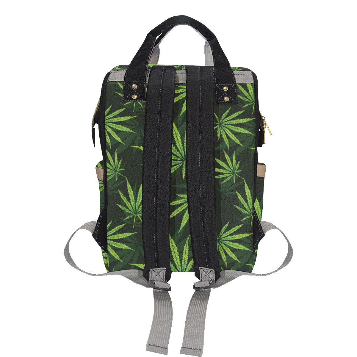 Pot Leaf Pattern Print Design A03 Diaper Bag Backpack