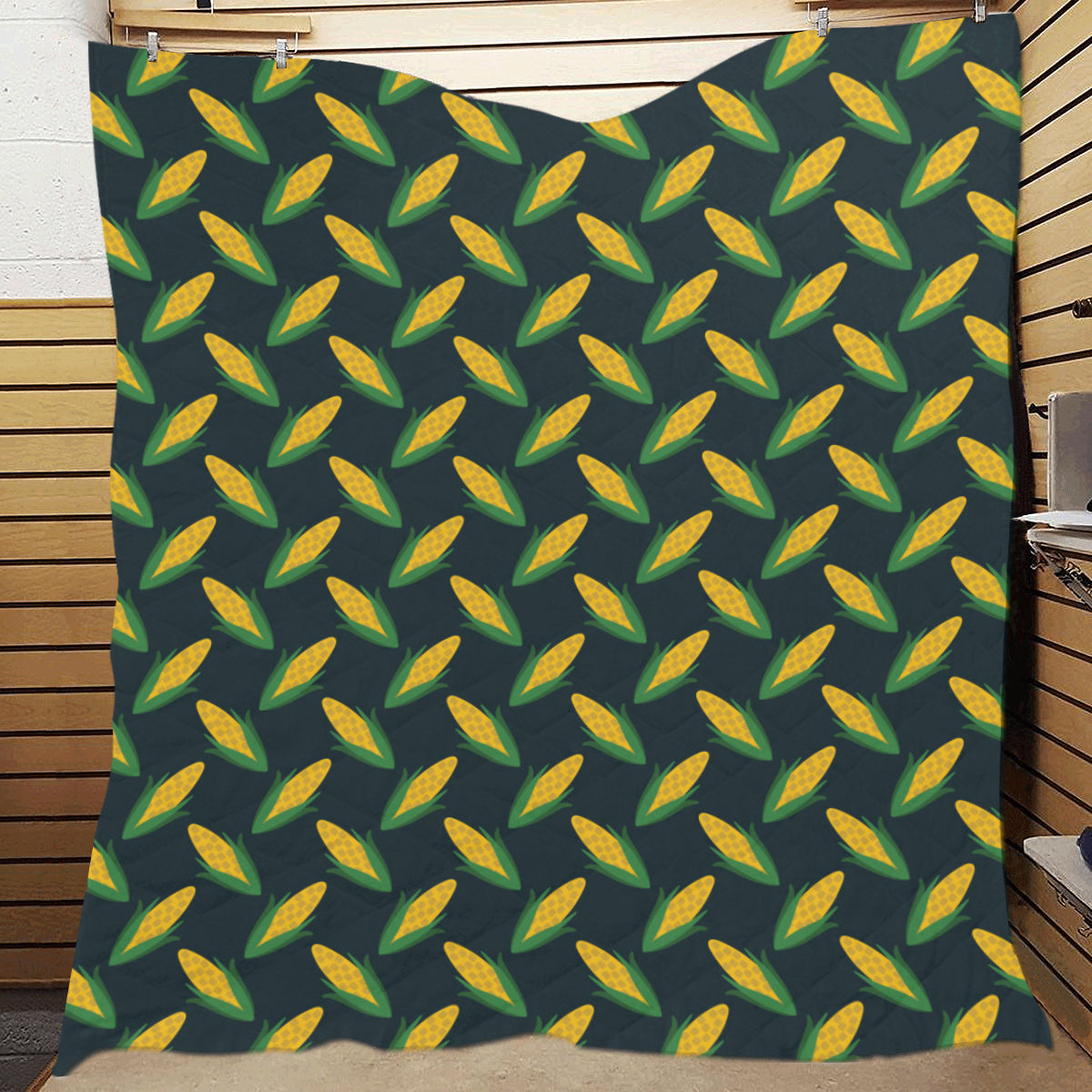 Corn Pattern Print Design 02 Premium Quilt