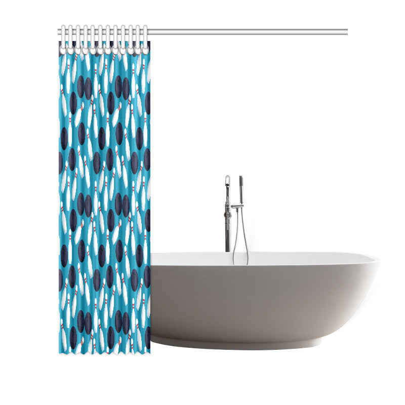 Bowling Pin Pattern Print Design 010 Shower Curtain