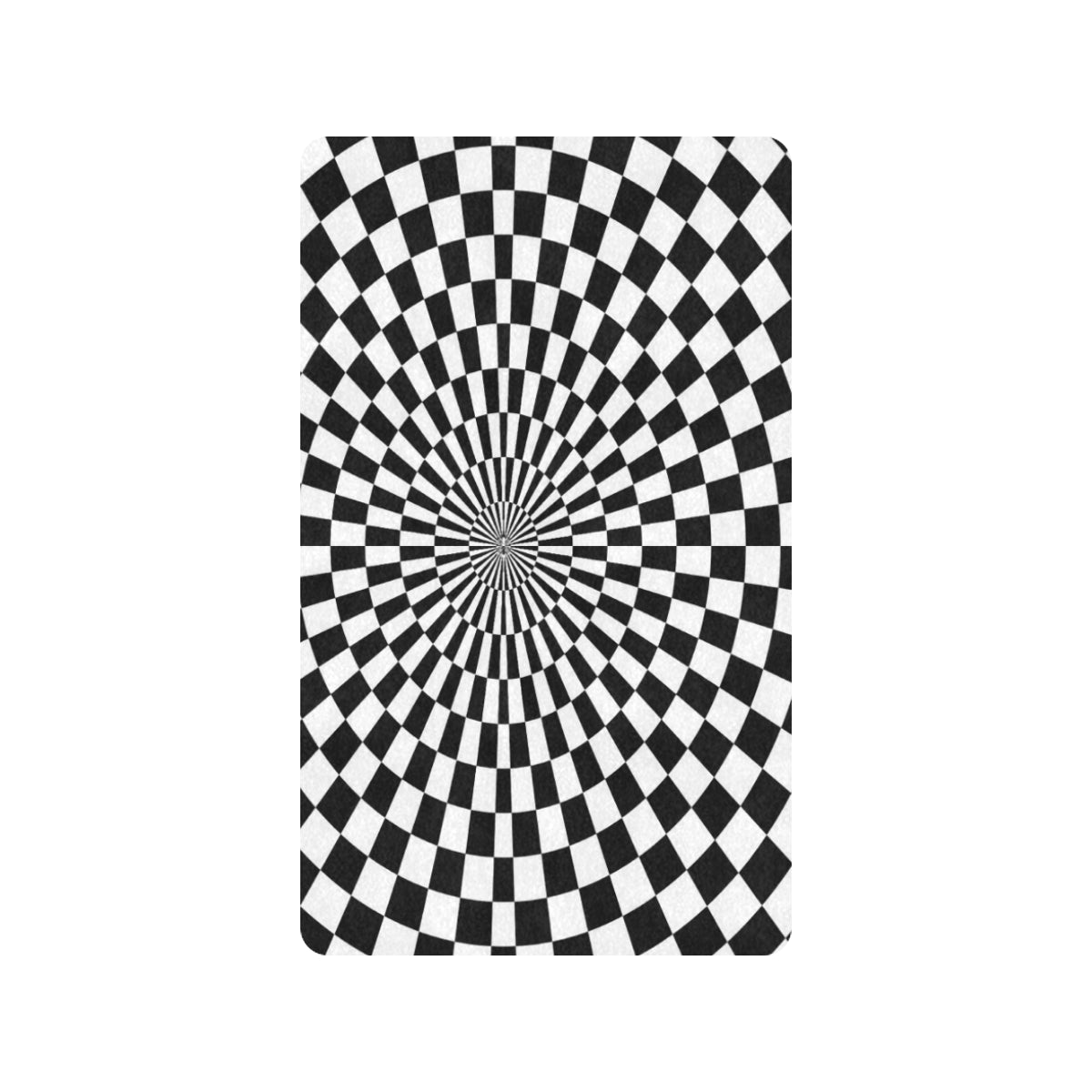 Checkered Flag Optical illusion Rubber Doormat
