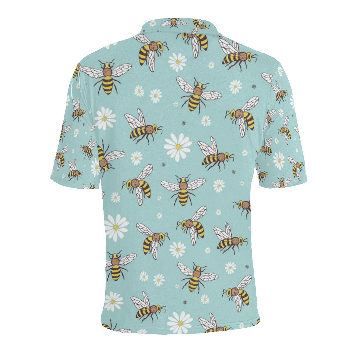 Bee Pattern Print Design BEE010 Men Polo Shirt