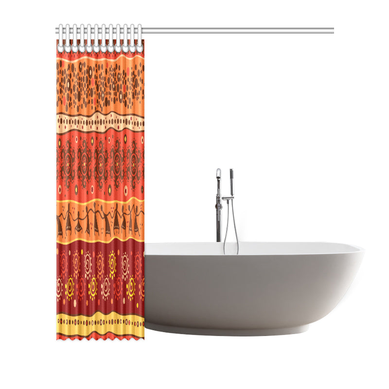 African Pattern Print Design 04 Shower Curtain