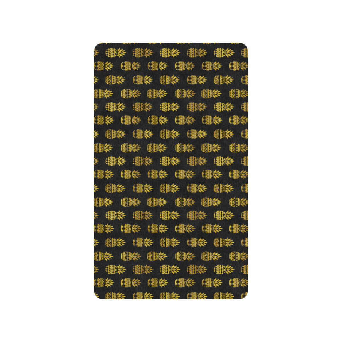 Pineapple Gold Tribal Style Print Rubber Doormat