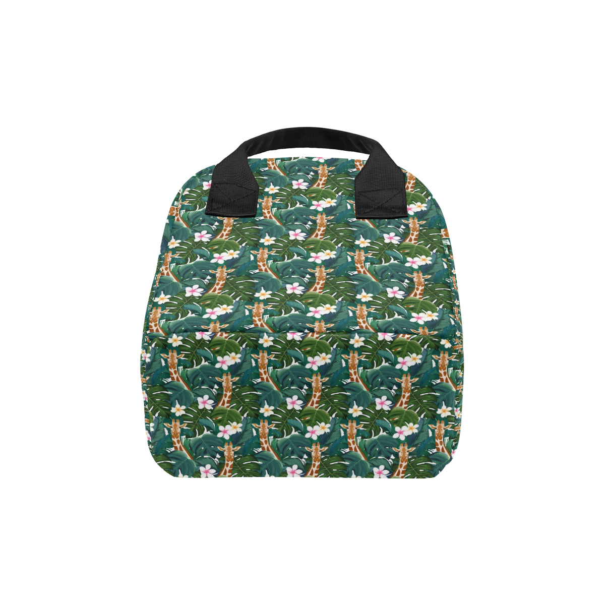 Giraffe Jungle Design Print Insulated Lunch Bag