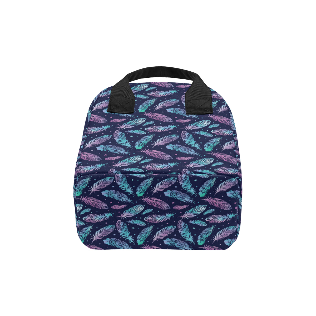 Feather Aztec Design Print Insulated Lunch Bag