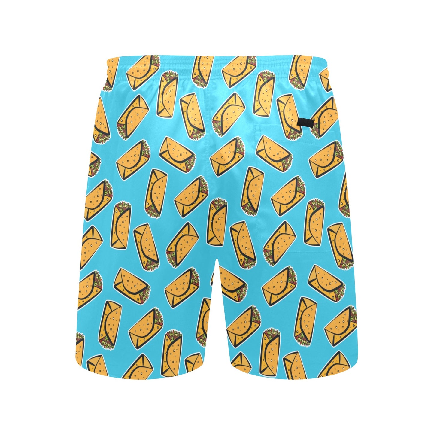 Burrito Print Design LKS301 Men's Swim Trunks Beach Shorts