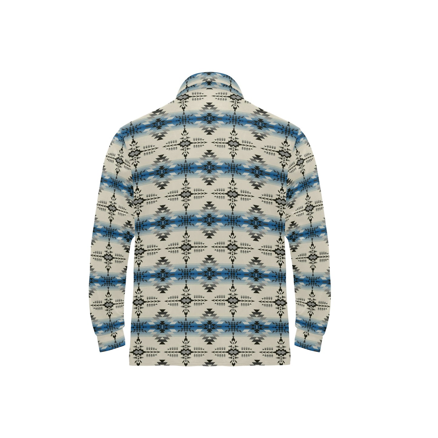 Southwest Pattern Print Design LKS304 Long Sleeve Polo Shirt For Men's