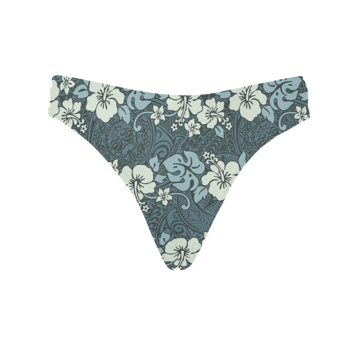Flower Hawaiian Hibiscus Style Print Pattern Women's Thongs