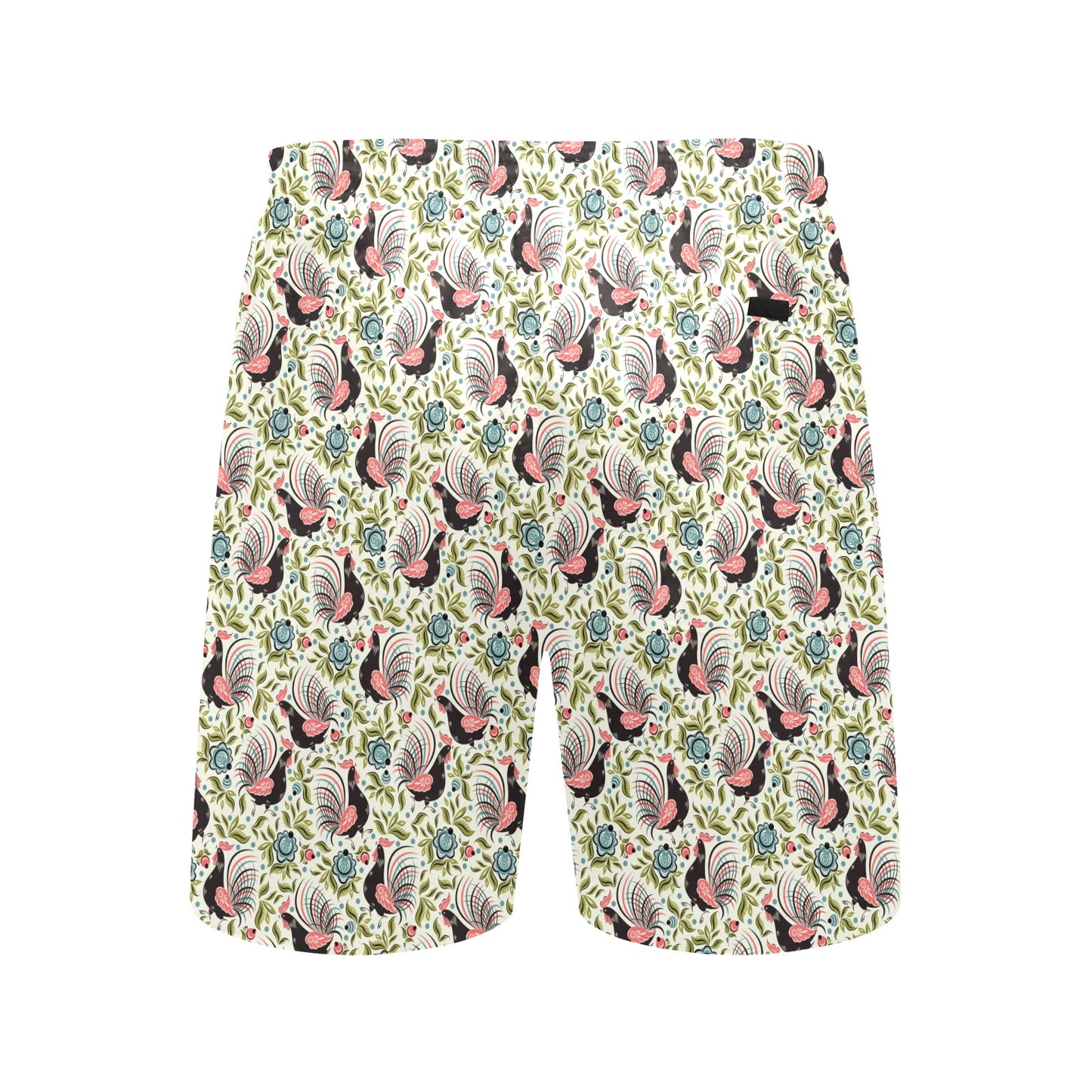 Rooster Print Design Men's Swim Trunks Beach Shorts