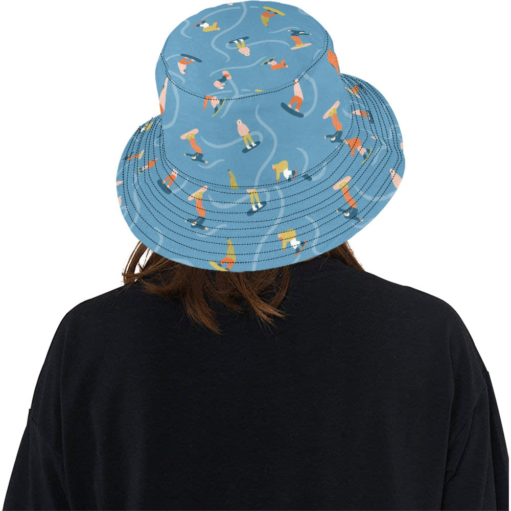 Snowboard Print Design LKS303 Unisex Bucket Hat