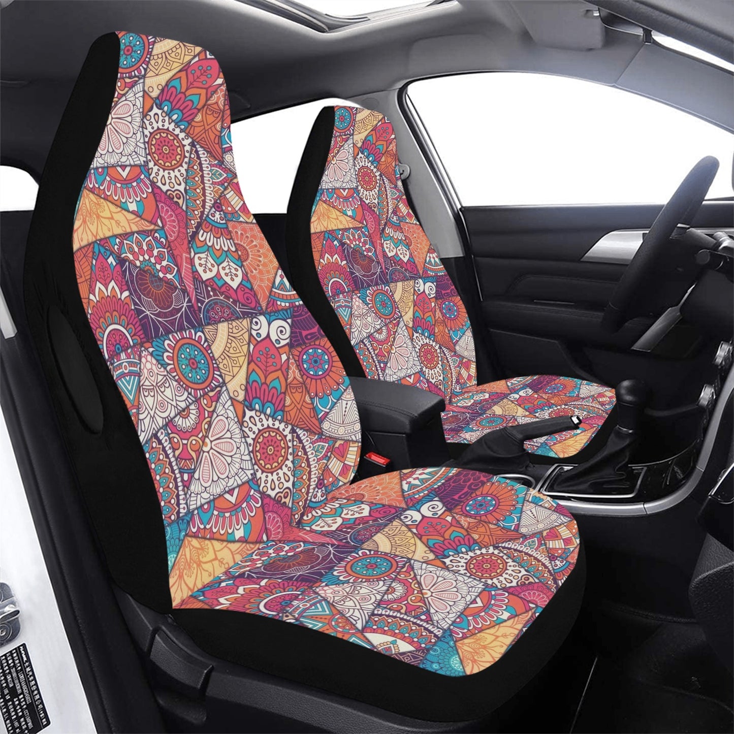 Patchwork Print Design LKS401 Car Seat Covers