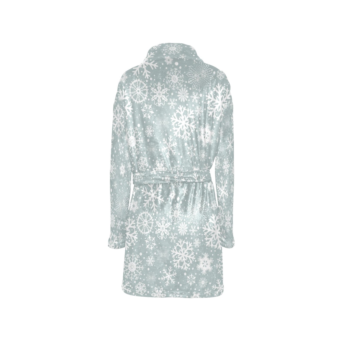 Snowflake Print Design LKS303 Women's Fleece Robe