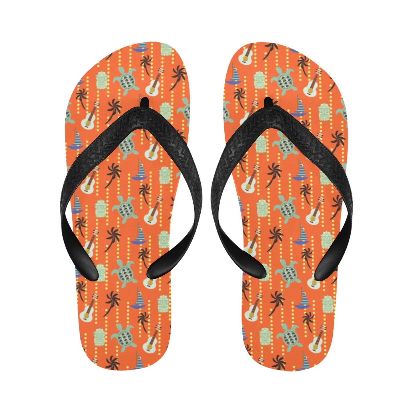 Ukulele Print Design LKS402 Flip Flops