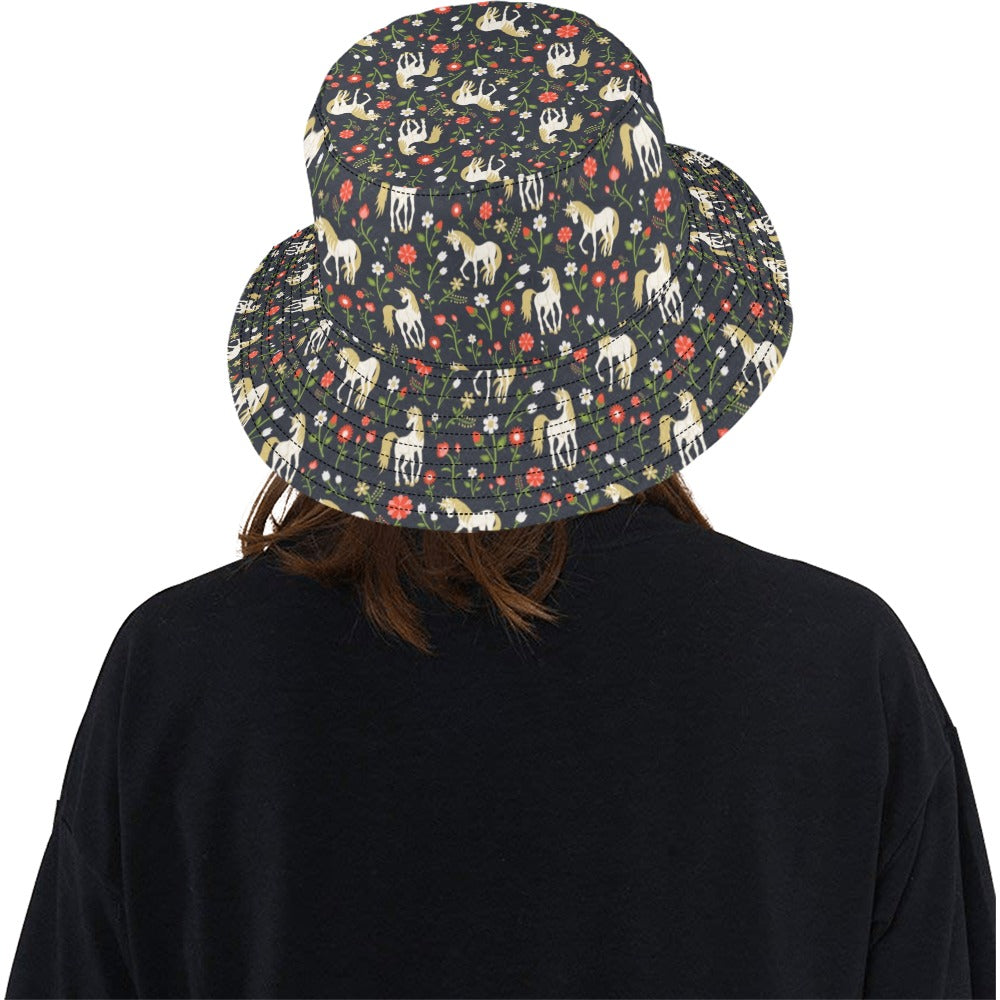 Unicorn Print Design LKS301 Unisex Bucket Hat