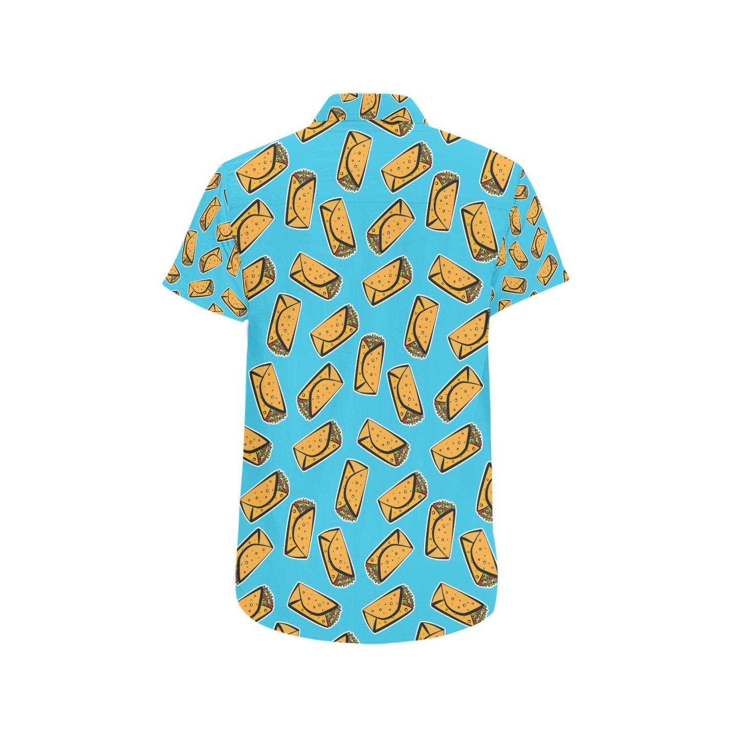 Burrito Print Design LKS301 Men Short Sleeve Button Up Shirt