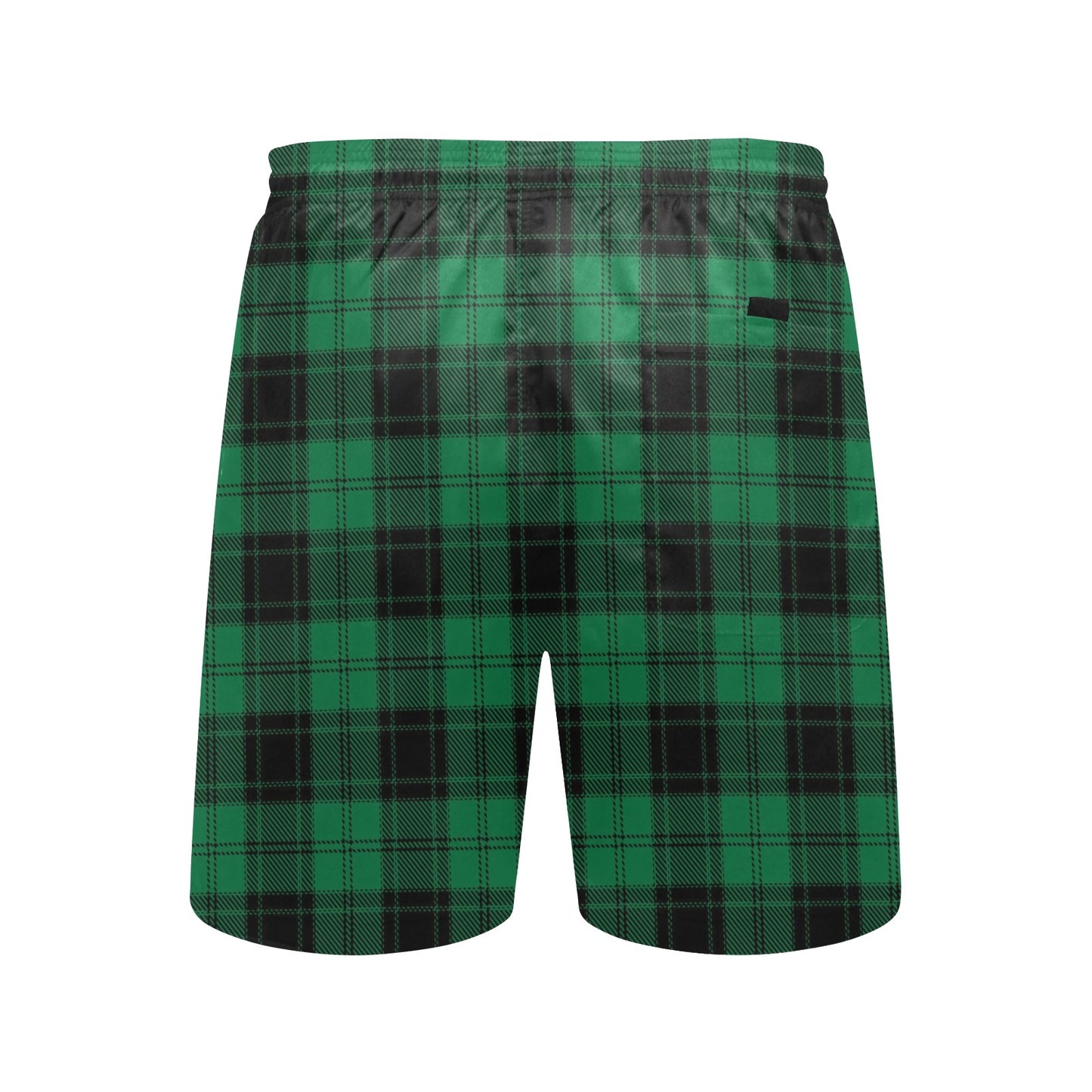 Tartan Green Print Design LKS302 Men's Swim Trunks Beach Shorts