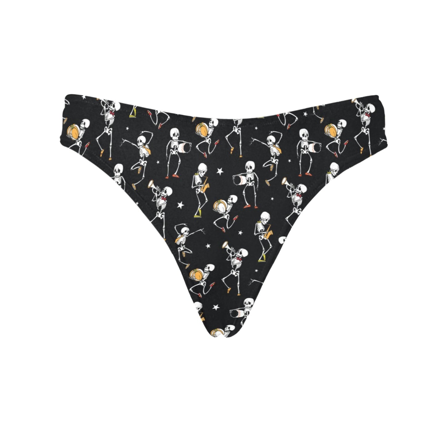 Skeleton Dance Print Women's Thongs