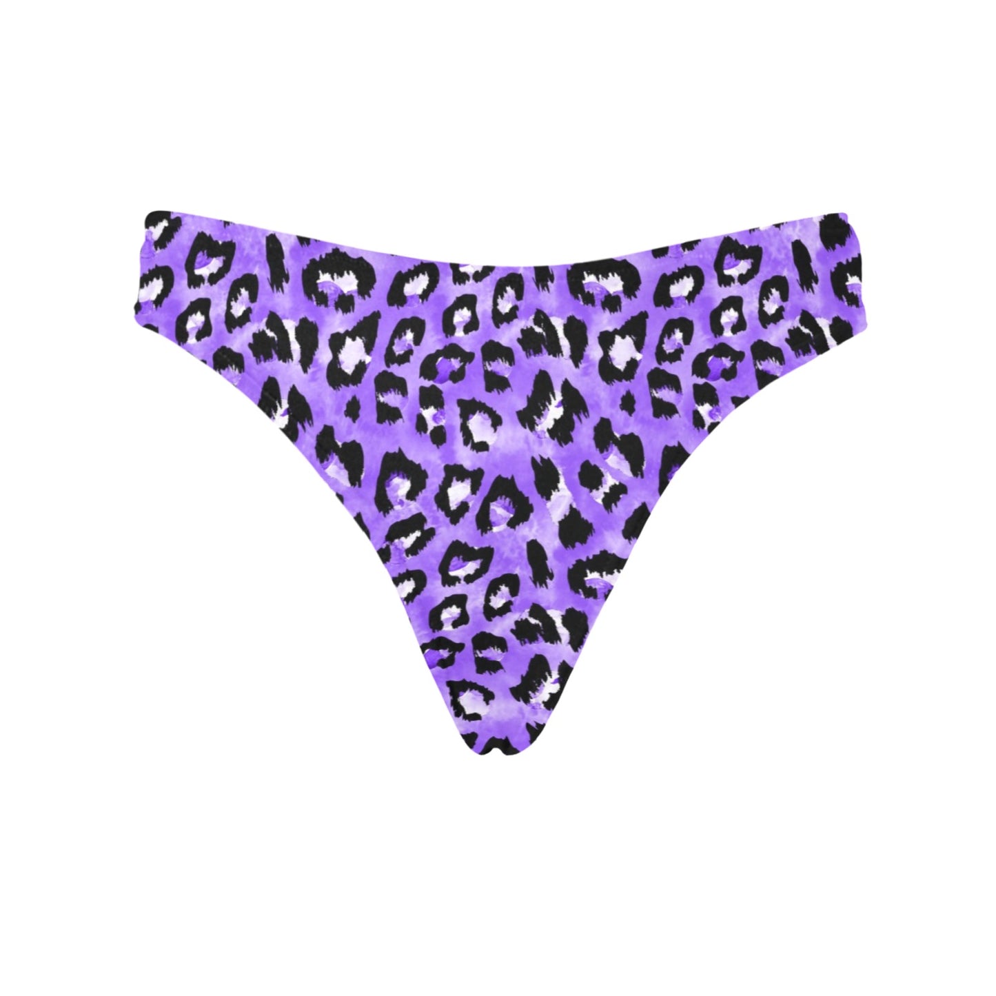 Leopard Purple Skin Print Women's Thongs
