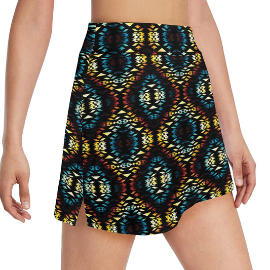 Tribal Pattern Print Design LKS309 17" Golf & Pickleball Skort with Pockets