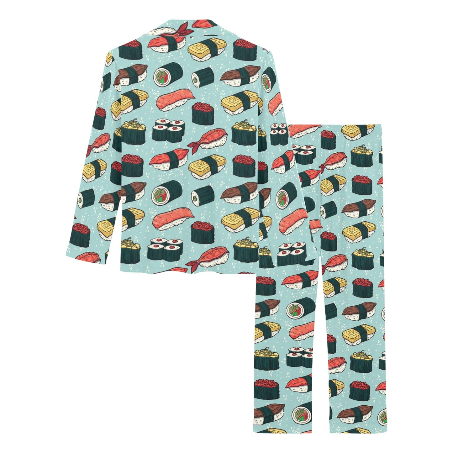 Sushi Pattern Design Women's Long Pajama Set