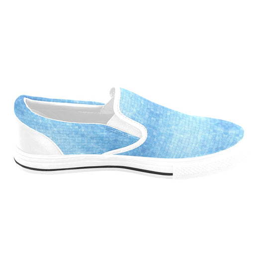 Swimming Pool Print Design LKS302 White Slip Ons Canvas Women's Shoes