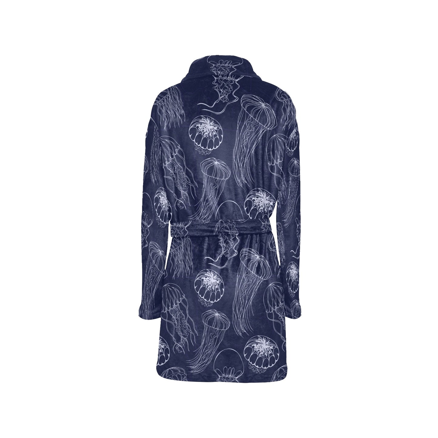 Jellyfish Pattern Print Design 05 Women's Fleece Robe