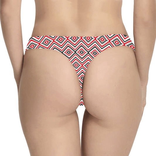 Native American Themed Tribal Print Women's Thongs