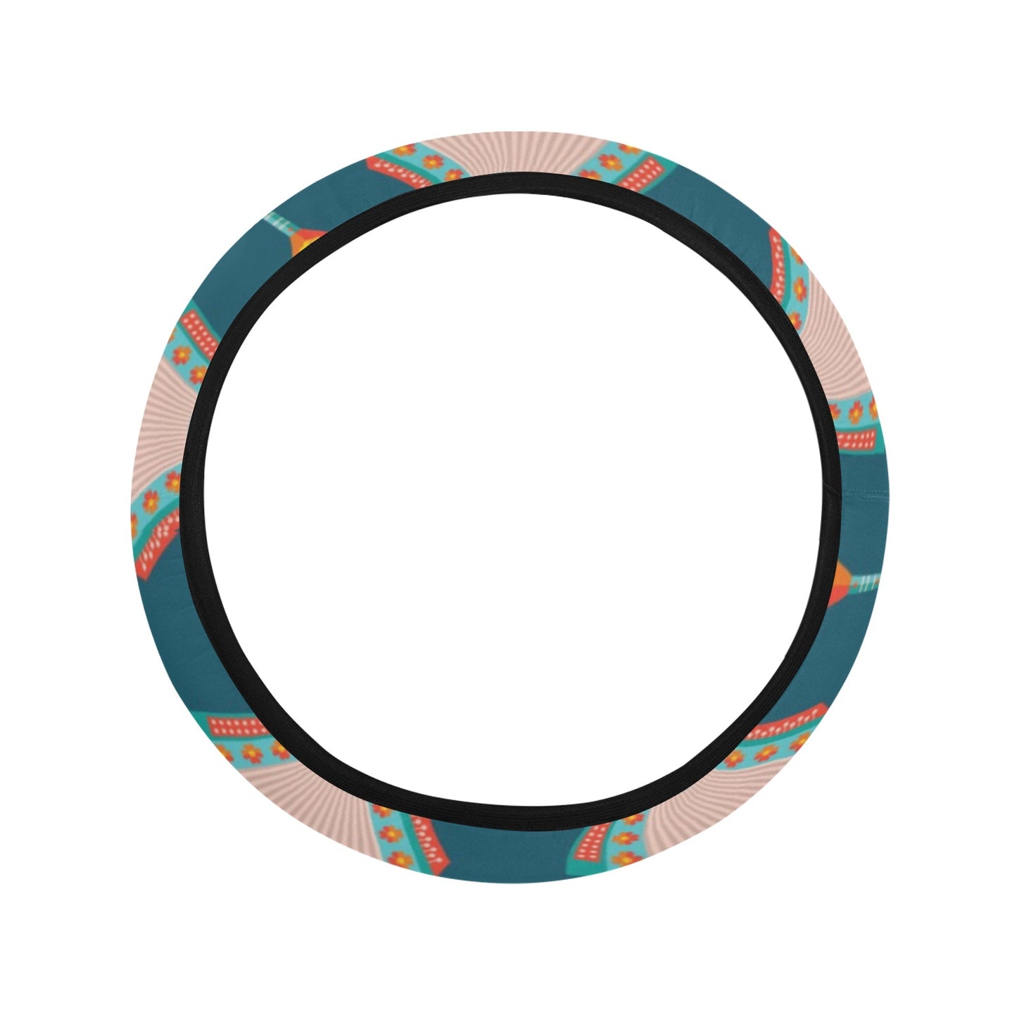 Accordion Print Design LKS402 Steering Wheel Cover with Elastic Edge