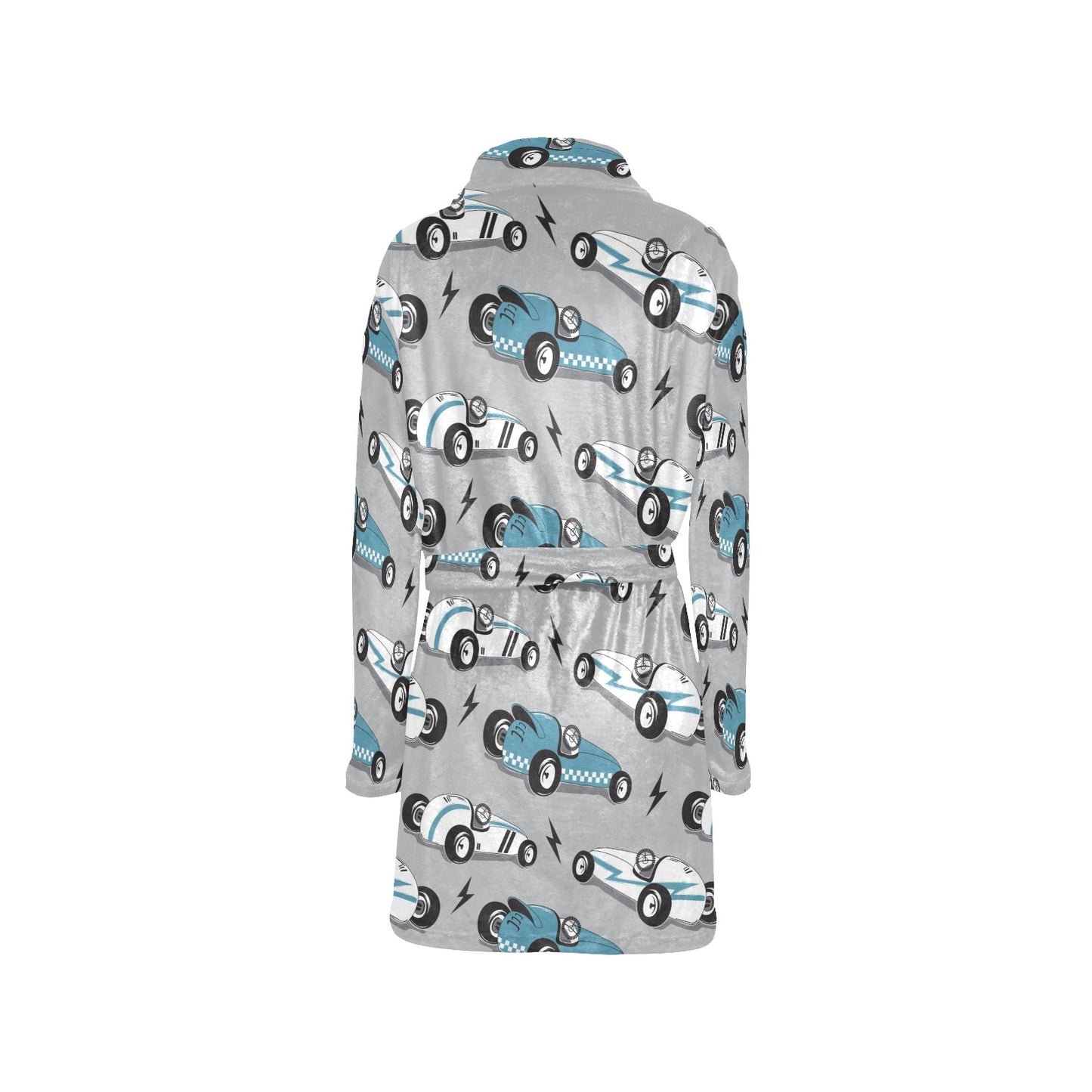 Racing Vintage Pattern Print Design A02 Women's Fleece Robe