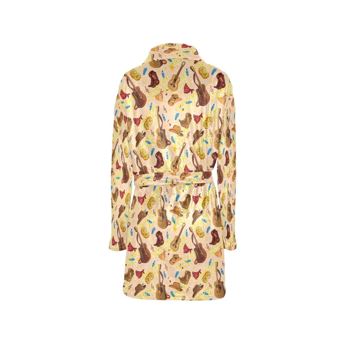 Western Lifestyle Print Design LKS303 Women's Fleece Robe