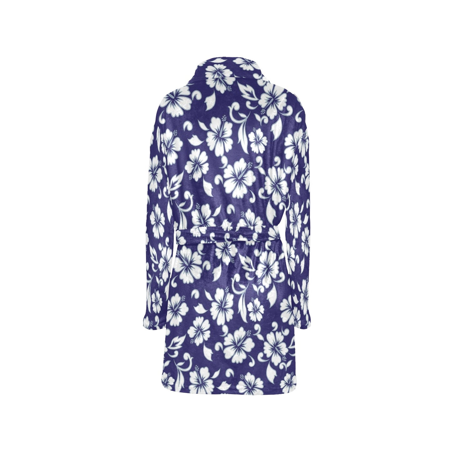 Hibiscus Pattern Print Design HB010 Women's Fleece Robe
