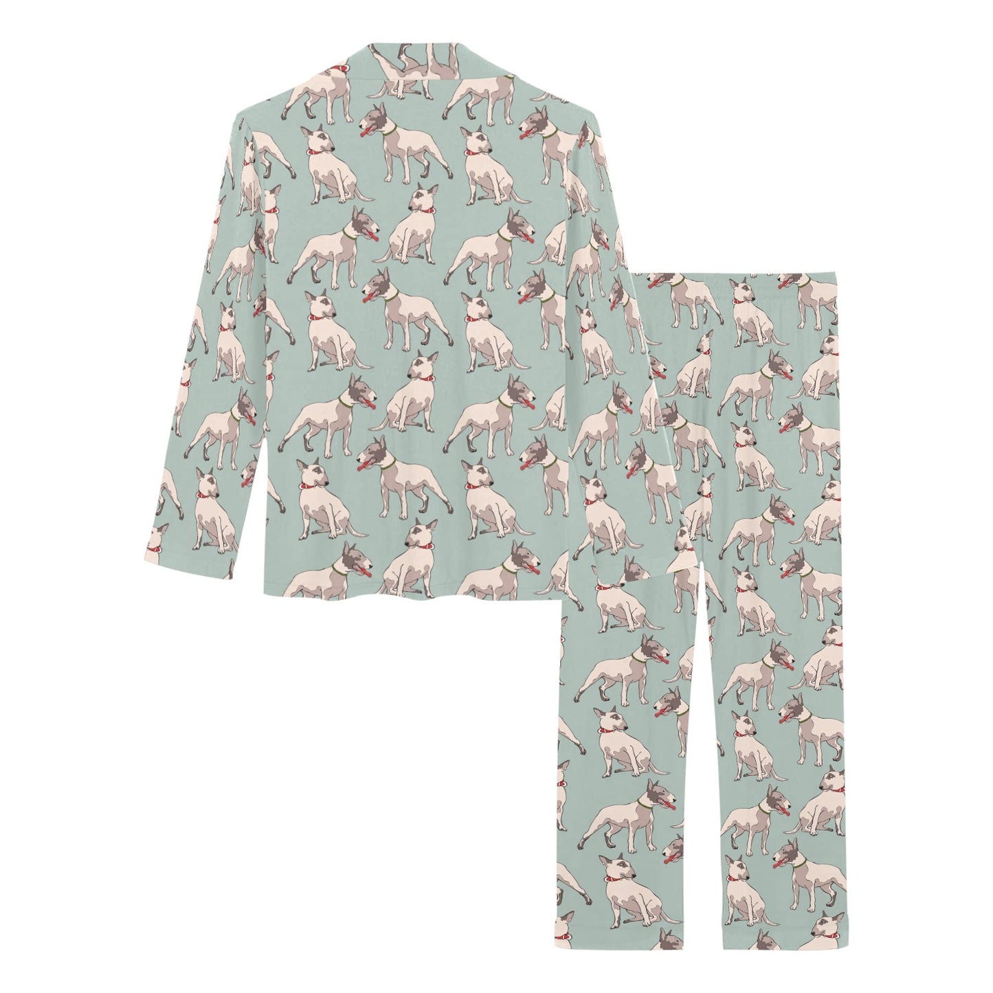 Bull Terrier Cute Print Pattern Women's Long Pajama Set