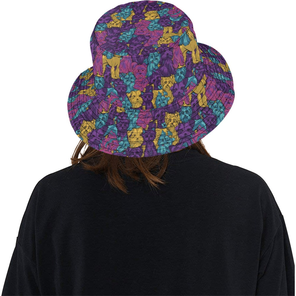 Yorkshire Terriers Print Design LKS3010 Unisex Bucket Hat