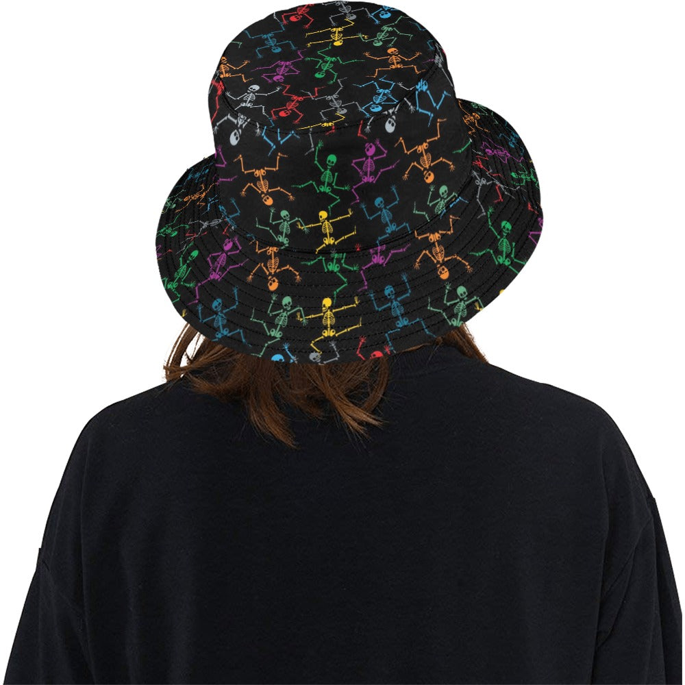 Skeleton Colorful Print Design LKS302 Unisex Bucket Hat