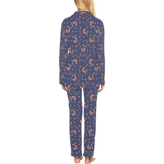 Taurus Print Design LKS304 Women's Long Pajama Set