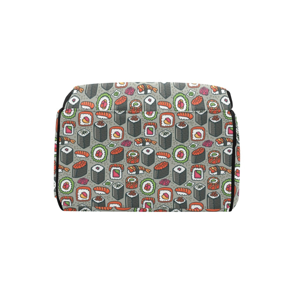 Sushi Print Design LKS301 Diaper Bag Backpack