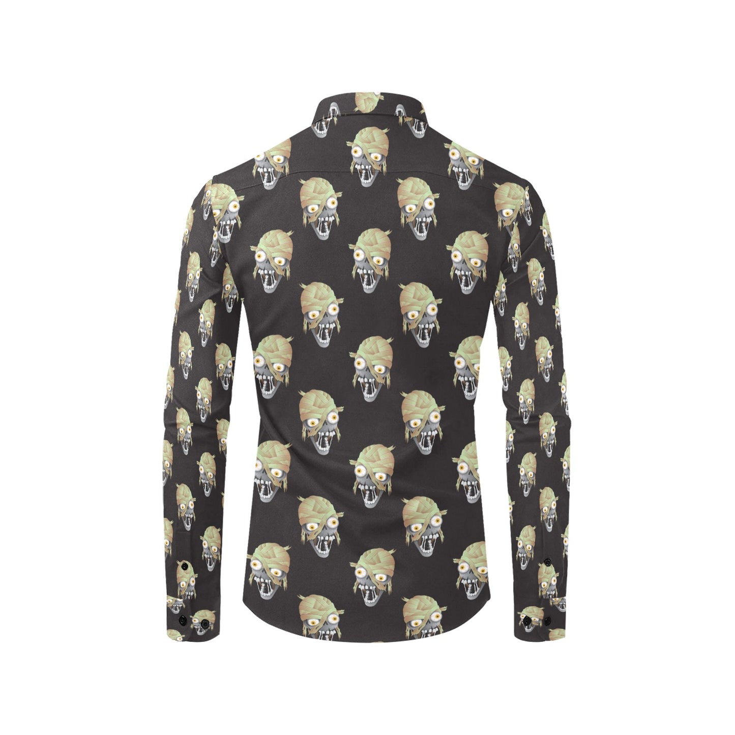 Mummy Print Design LKS304 Men's Long Sleeve Dress Shirt