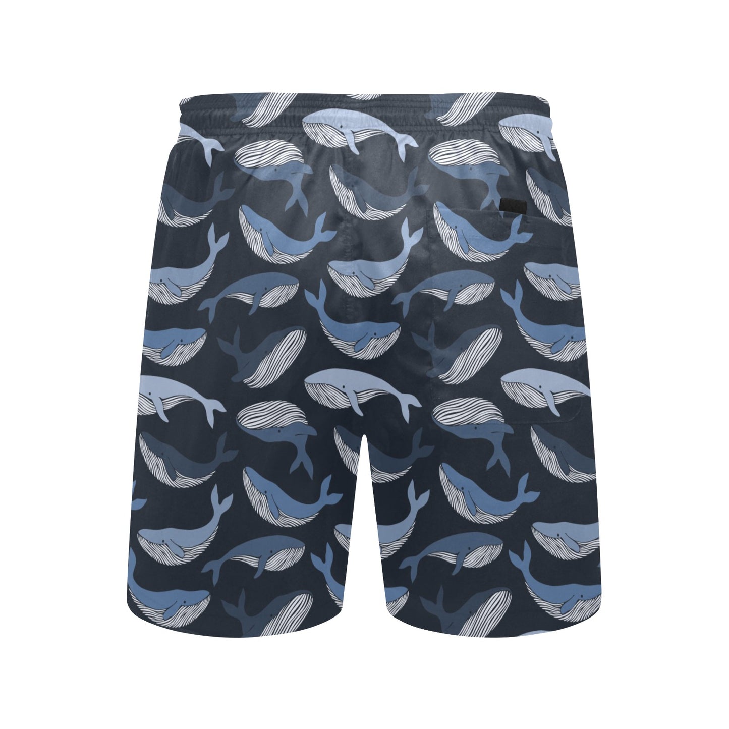 Whale Print Design LKS301 Men's Swim Trunks Beach Shorts