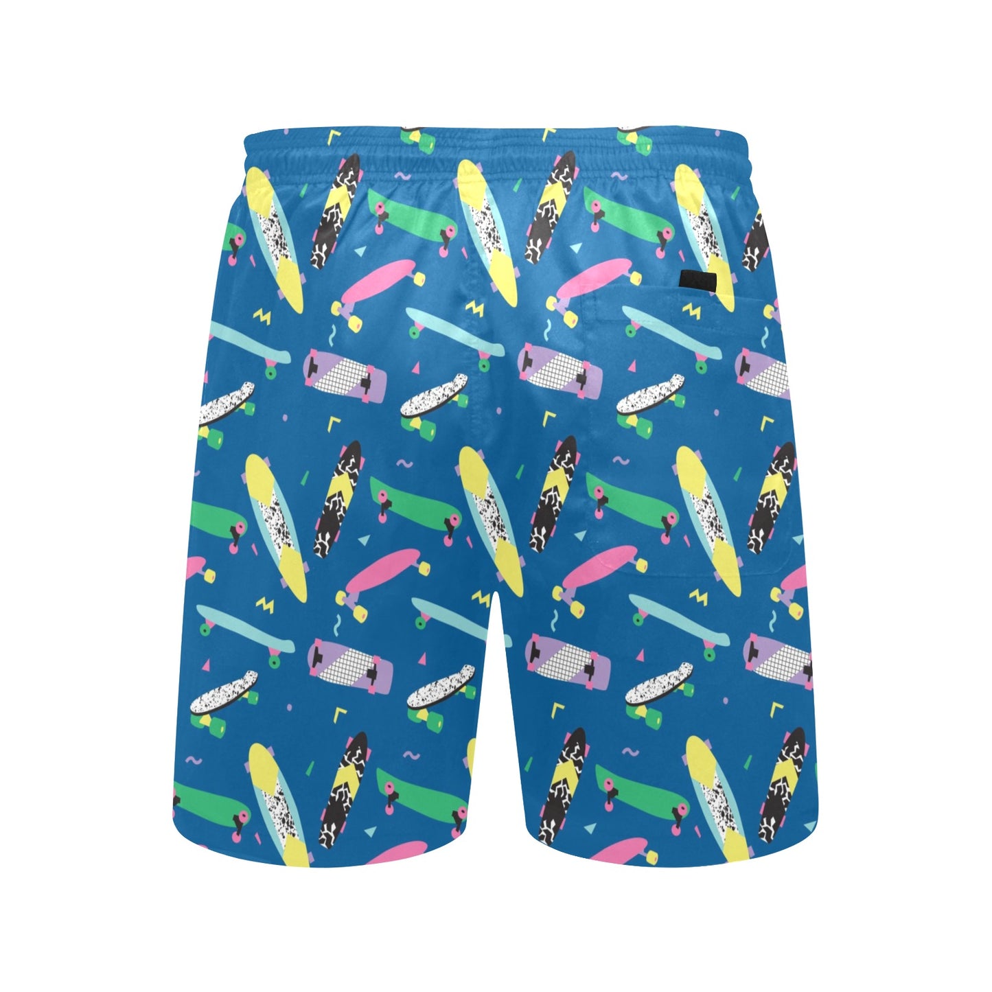 Skateboard Print Design LKS302 Men's Swim Trunks Beach Shorts