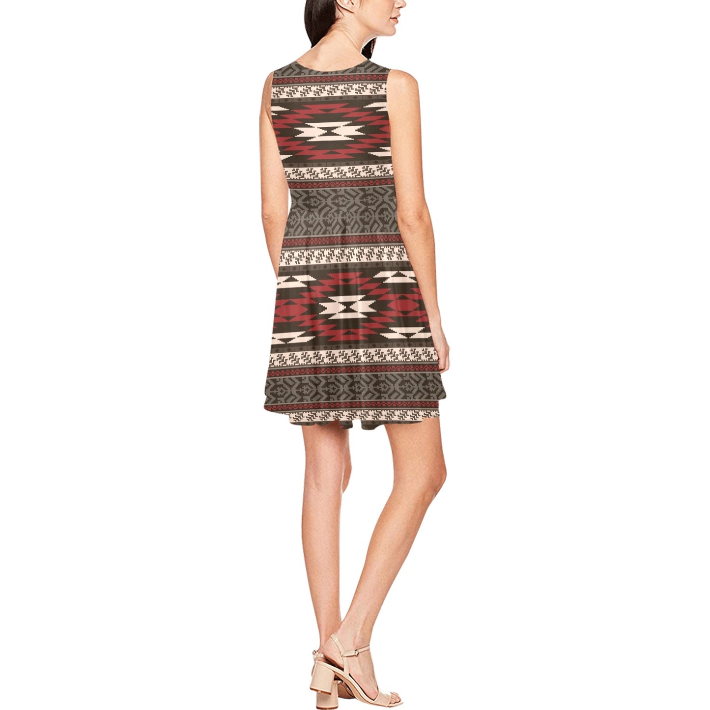 Native Pattern Print Design A03 Sleeveless Dress