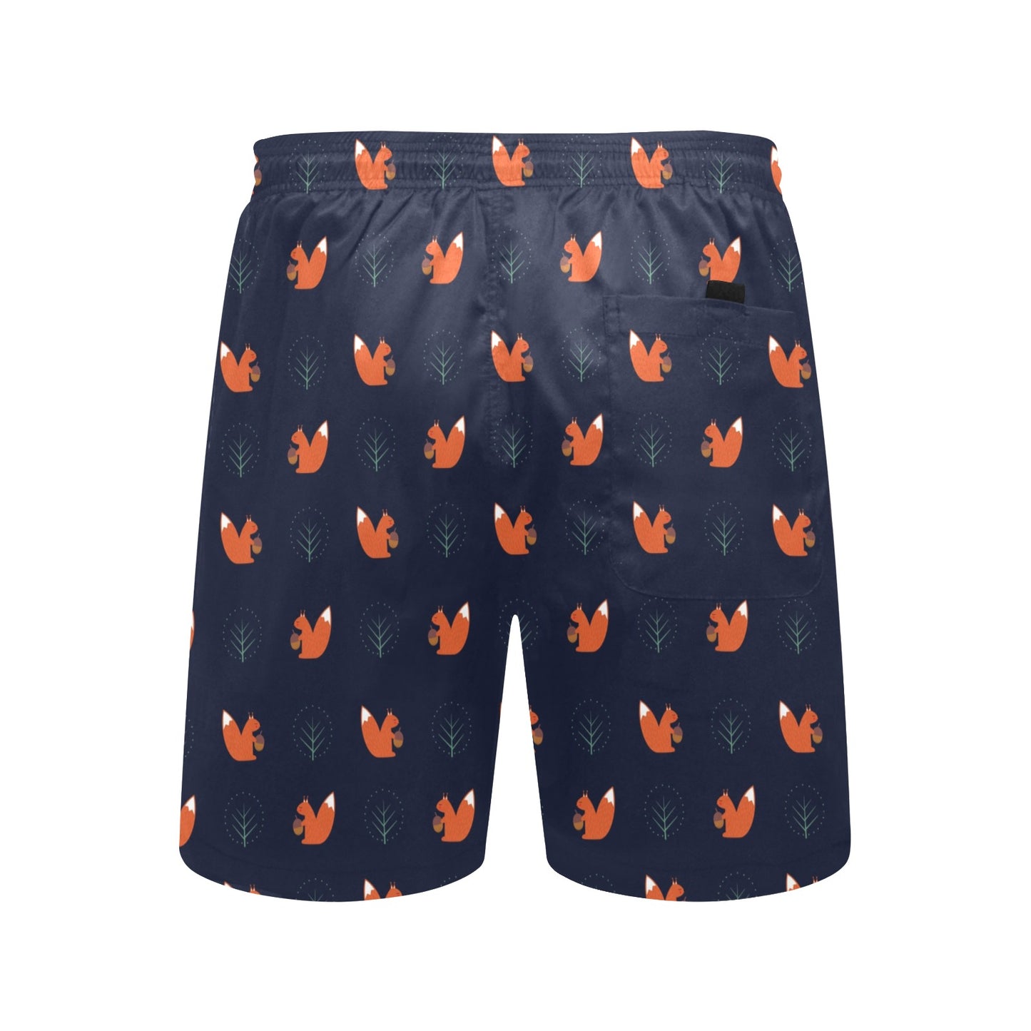 Squirrel Print Design LKS303 Men's Swim Trunks Beach Shorts