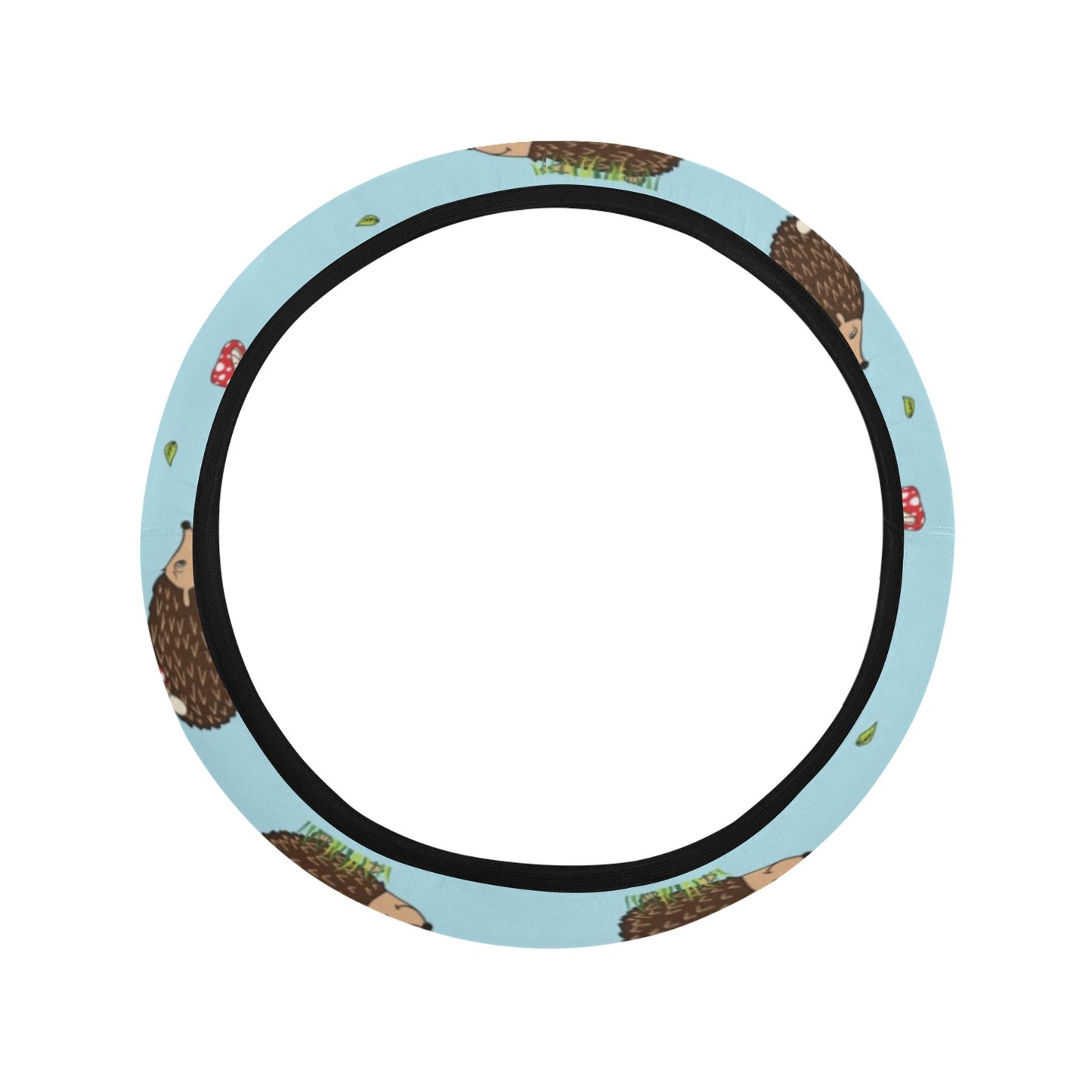 Hedgehog Print Design LKS402 Steering Wheel Cover with Elastic Edge