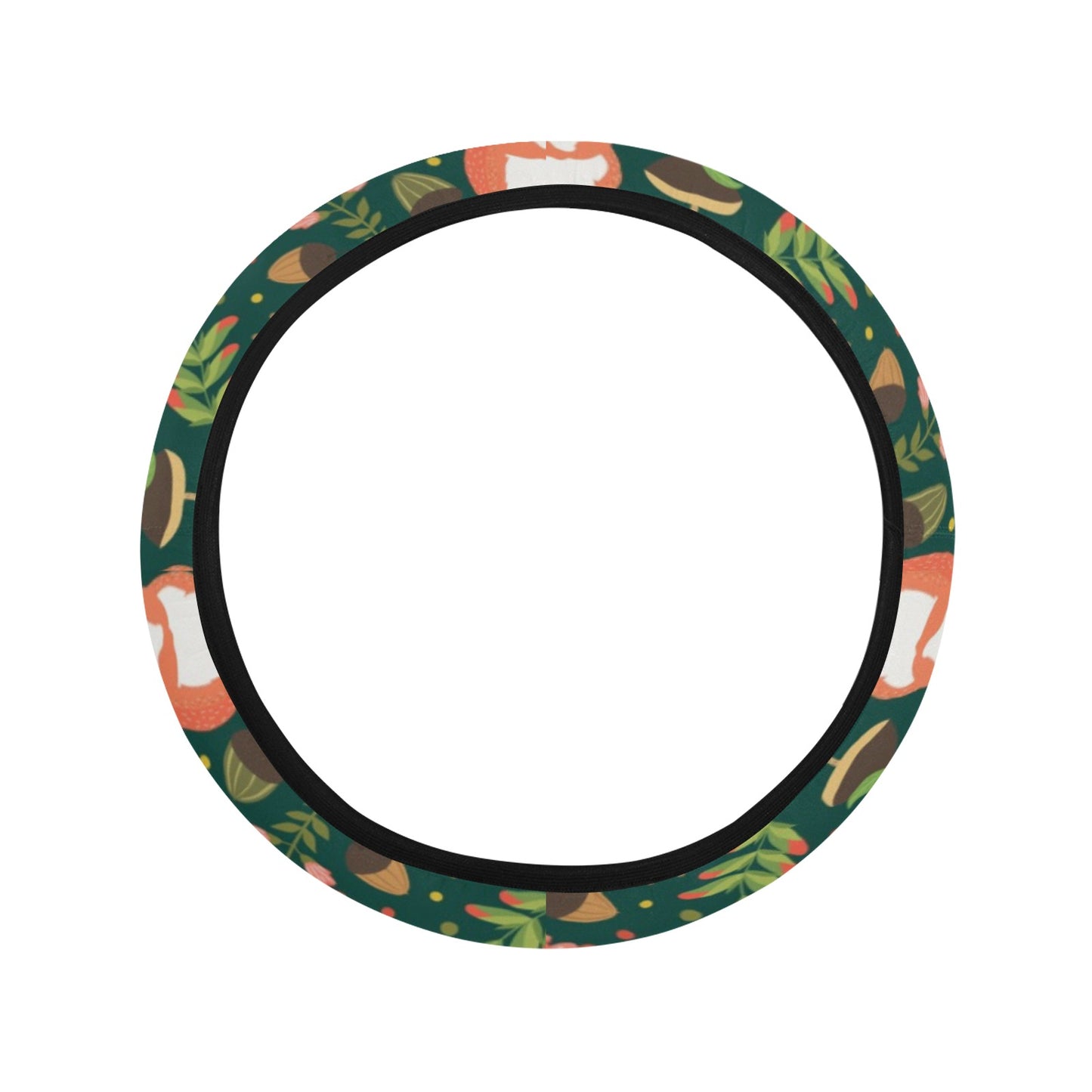 Squirrel Print Design LKS302 Steering Wheel Cover with Elastic Edge