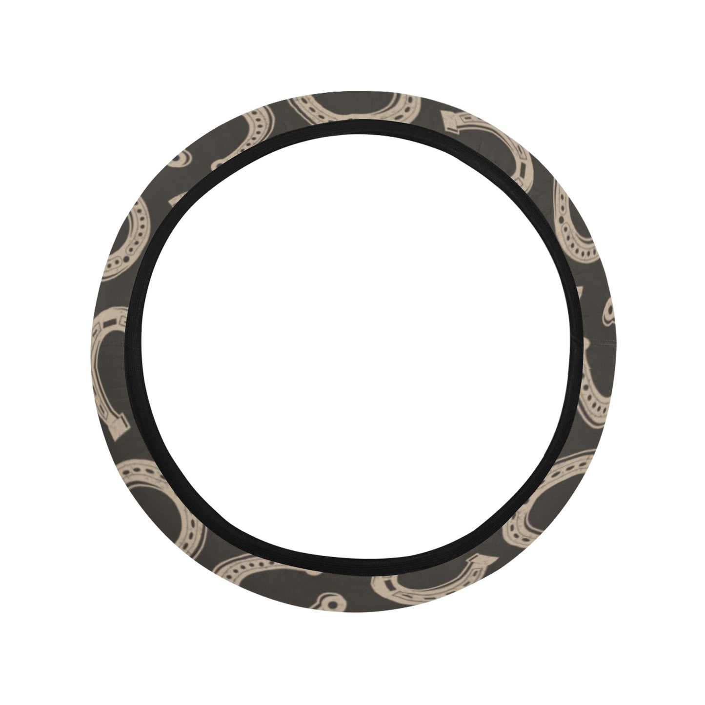 Horseshoe Print Design LKS303 Steering Wheel Cover with Elastic Edge