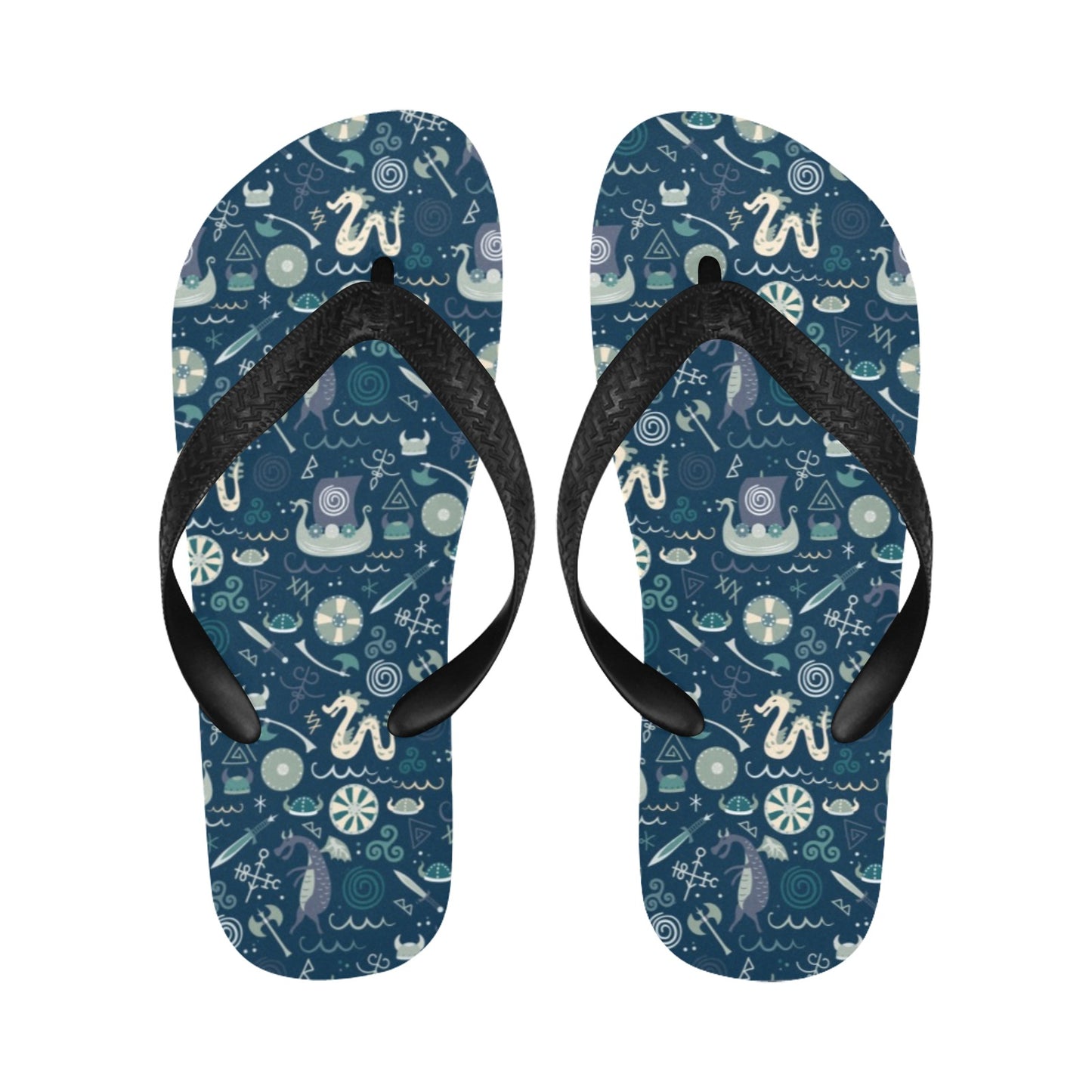 Vikings Print Design LKS305 Flip Flops