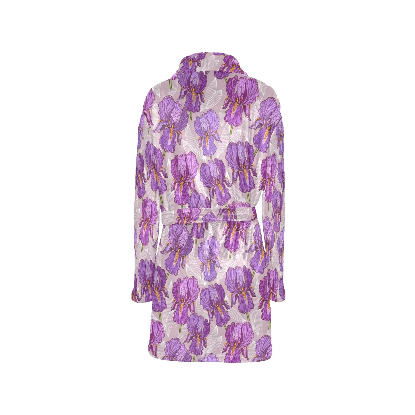 Iris Pattern Print Design IR05 Women's Fleece Robe